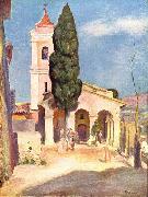 Pierre-Auguste Renoir Kirche in Cagnes Spain oil painting artist
